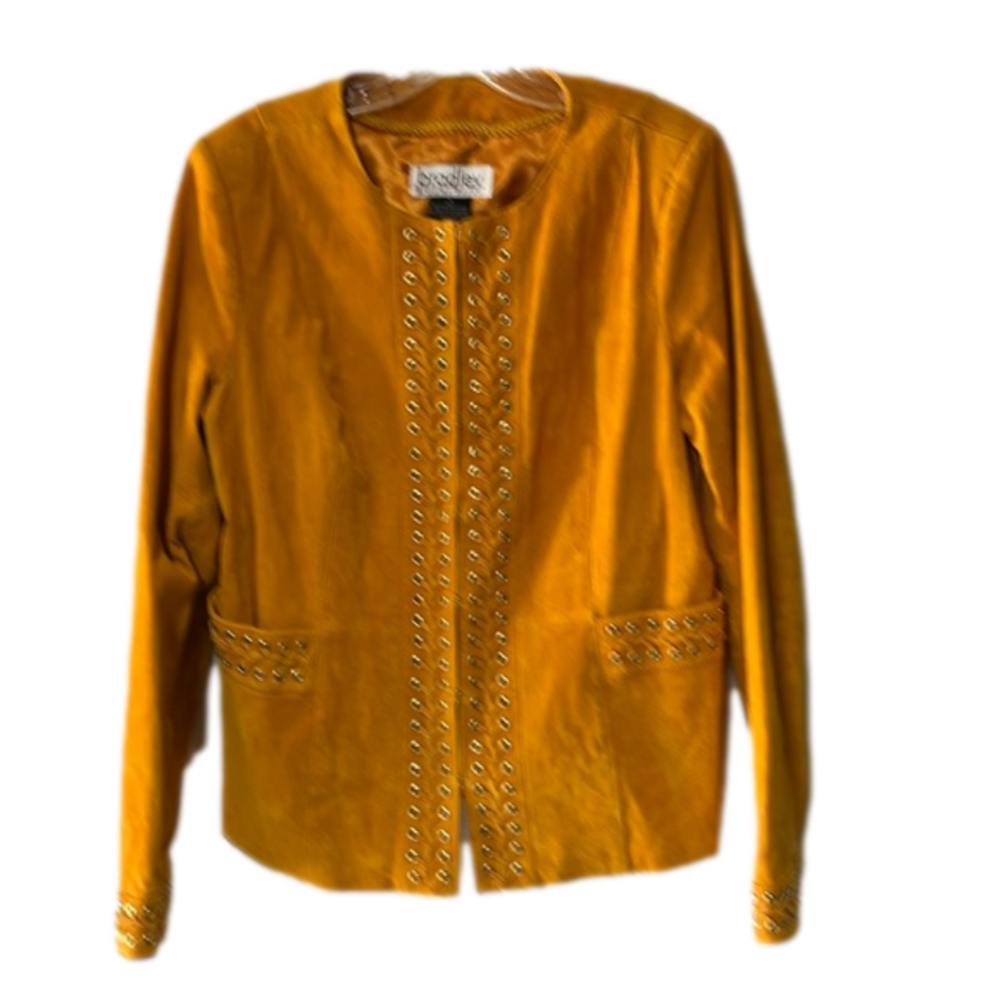 EUC women’s Like New Bradley Bayou Genuine Leather jacket size‎ M